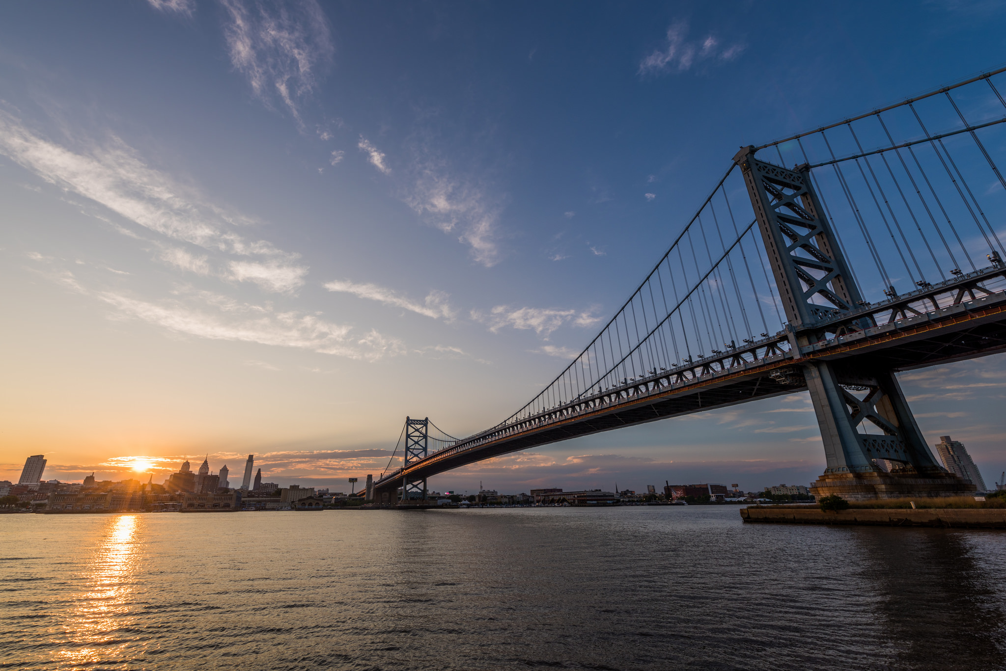 The Delaware River in Philadelphia is a tidal river that will be affected by sea level rise. Photo: Mark Willard via Flickr