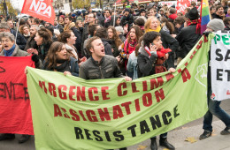 Climate justice protestors