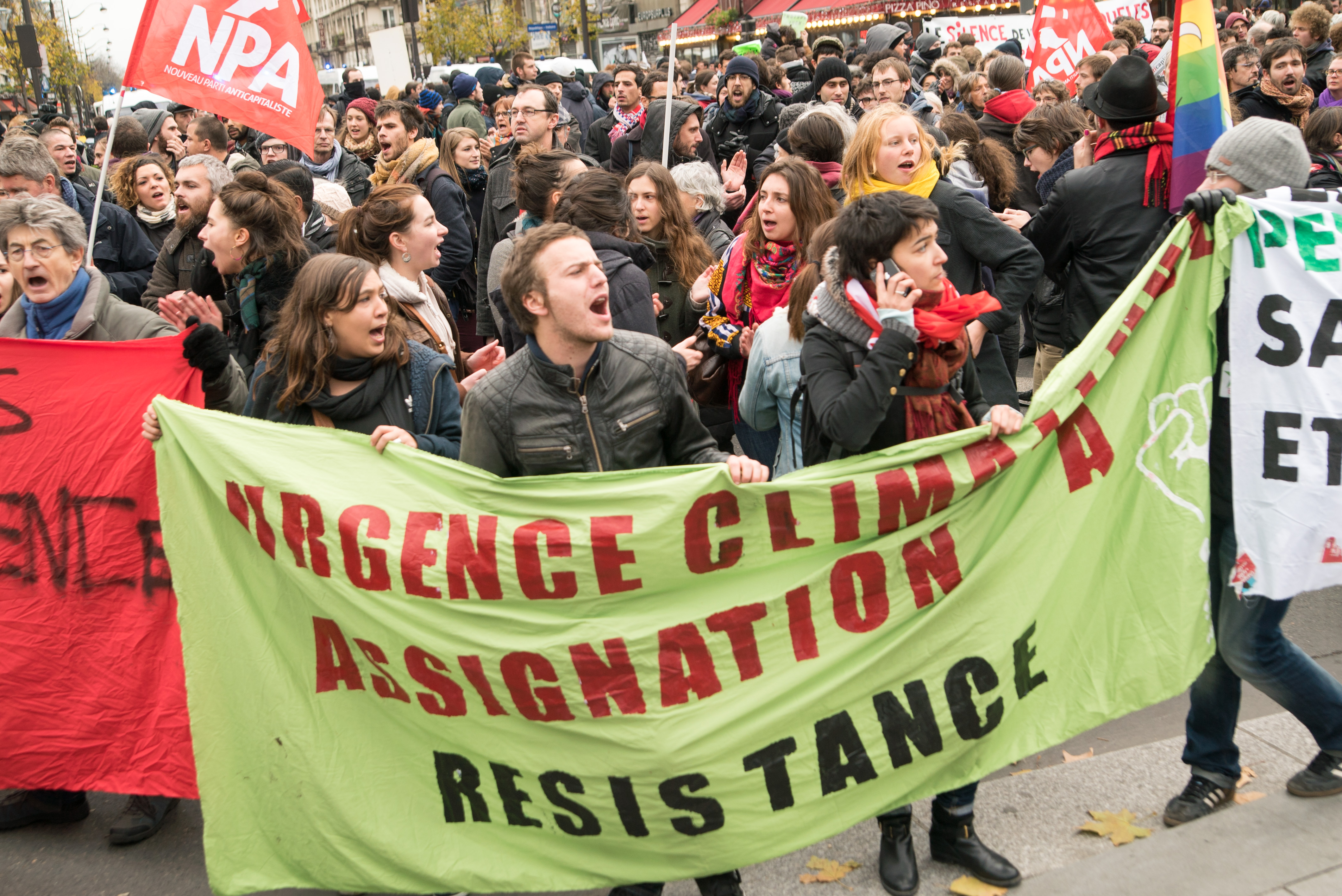 Climate justice protestors