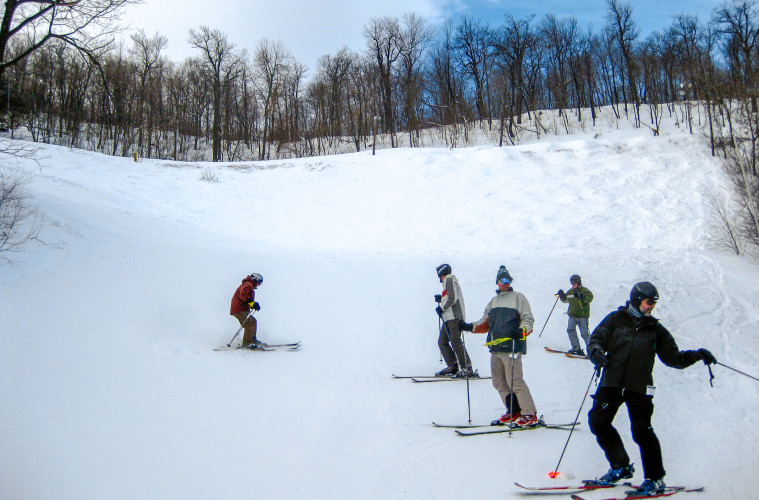 Skiers hit the slopes at Blue Knob Mountain Resort near Claysburg, Pennsylvania. Photo: Rudi Riet