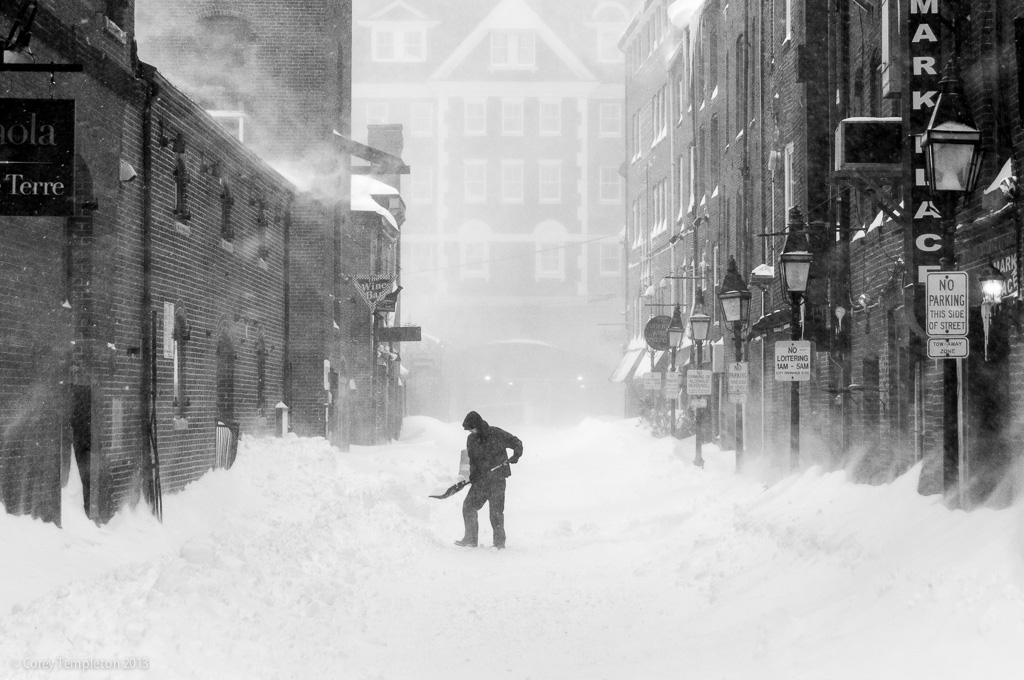 A man shovels snow in Portland, Maine during a blizzard in 2013. Even everyday tasks can put you at risk in extremely cold temperatures. Photo: Corey Templeton via Flickr