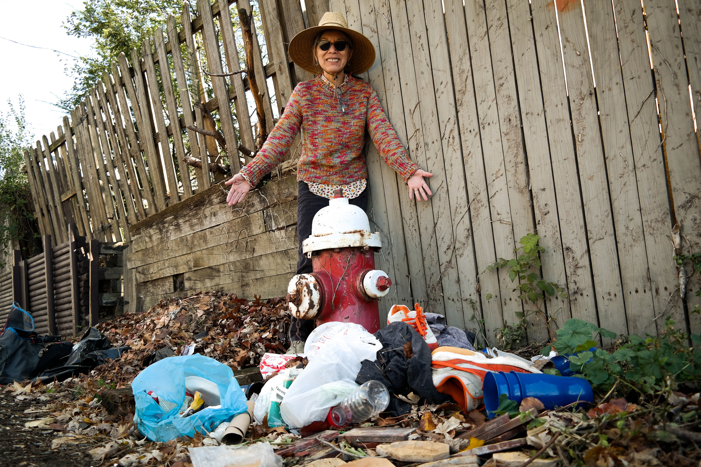 Meet the trash heap in the alleyway behind Pittsburgher Meda Rago's house. Rago regularly volunteers with her neighborhood's clean-up crew, but it doesn't seem to make a dent in the litter problem. Photo: Lou Blouin