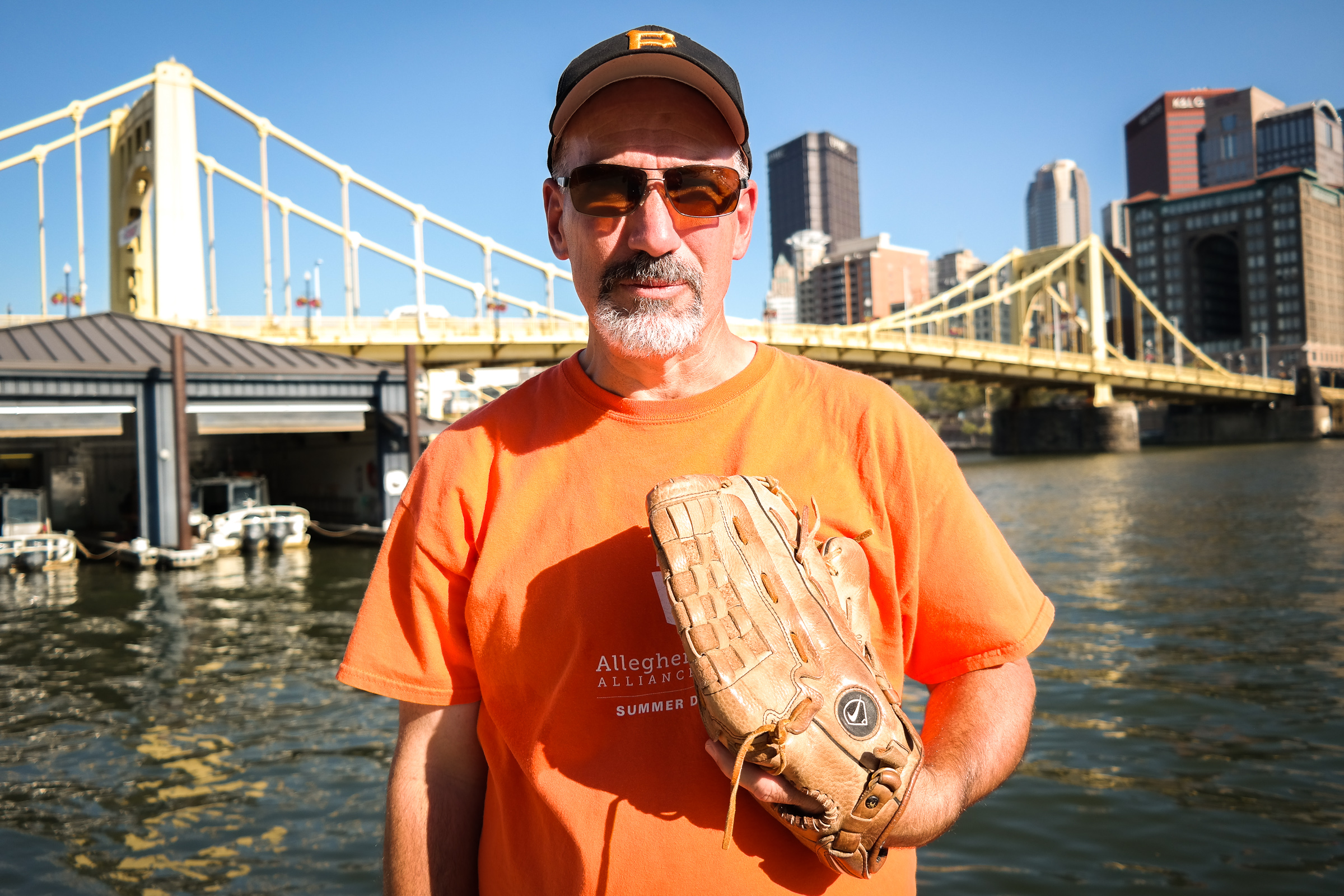 Pittsburgh's Pete Schell says he's probably collected about 300 to 400 baseballs in the 15 years he's been shagging balls outside the Pirates' ballparks. But the dream of catching one on the fly has so far eluded him. Photo: Lou Blouin