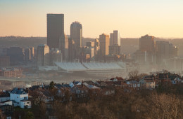 On many days, Pittsburgh's air pollution is hard to ignore. Even with recent improvements in air quality, Allegheny County still does not meet federal air-quality standards for fine-particulate pollution. Photo: Matt Niemi via Flickr