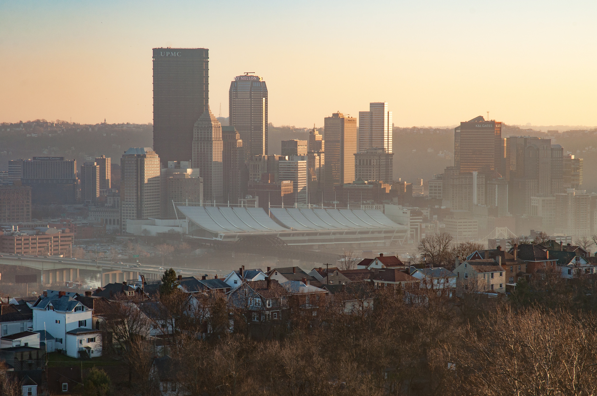 On many days, Pittsburgh's air pollution is hard to ignore. Even with recent improvements in air quality, Allegheny County still does not meet federal air-quality standards for fine-particulate pollution. Photo: Matt Niemi via Flickr
