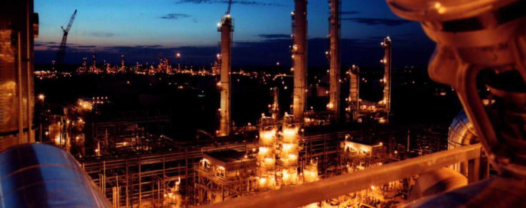 BASF's "ethane cracker" facility in Port Arthur, Texas. An ethane cracker is a petrochemical plant that manufactures the building blocks of plastics. Photo: BASF