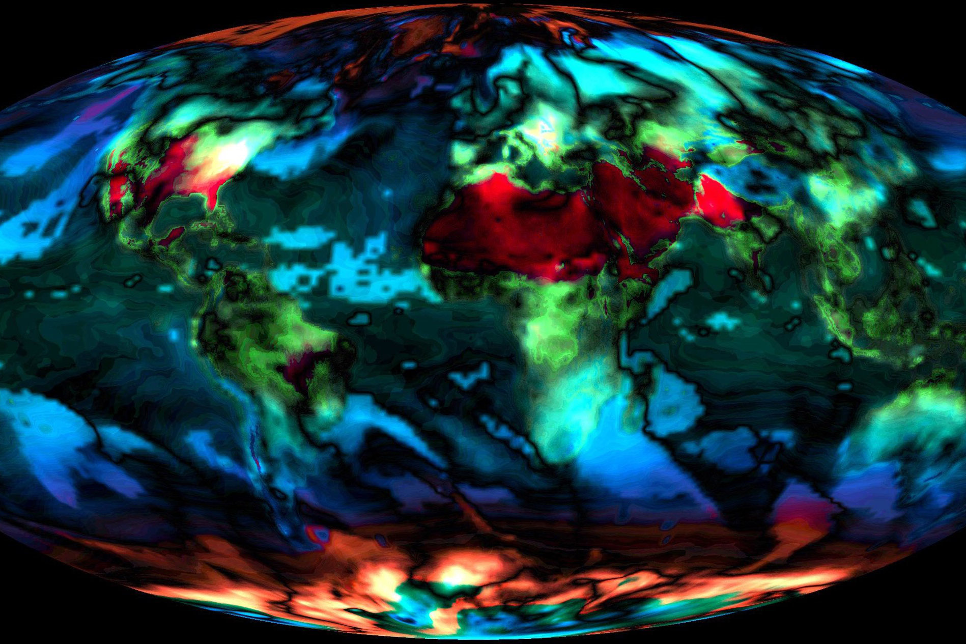 Modeling of Earth's temperature changes between 2014 and 2099