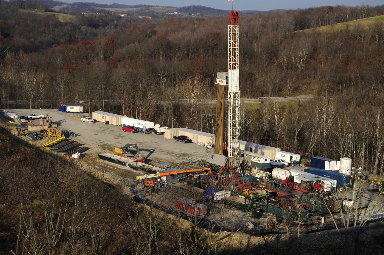 fracking well pad