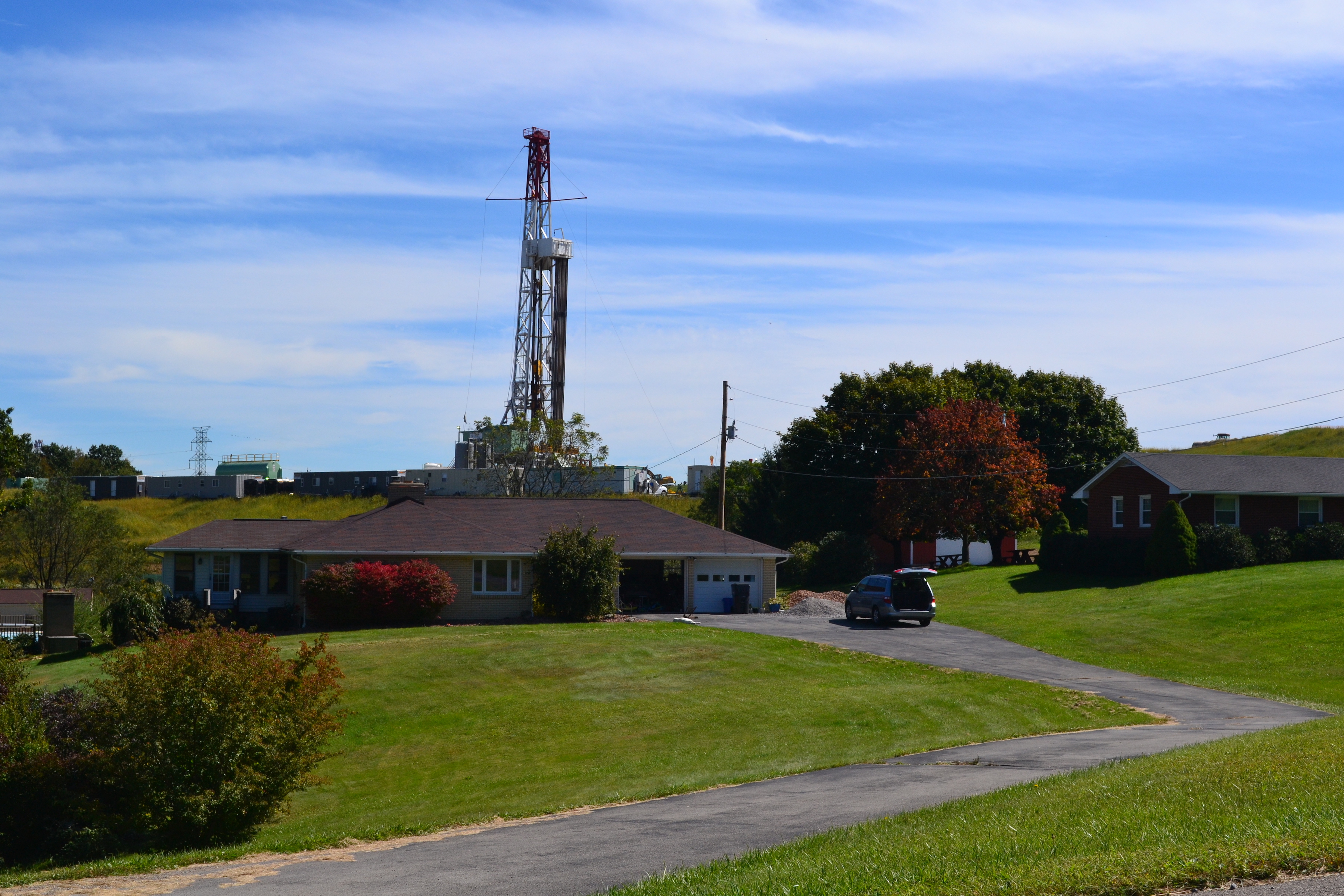 fracking well pad