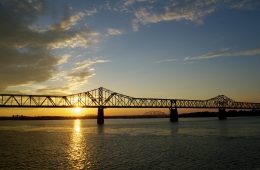 Sunset over the Ohio River