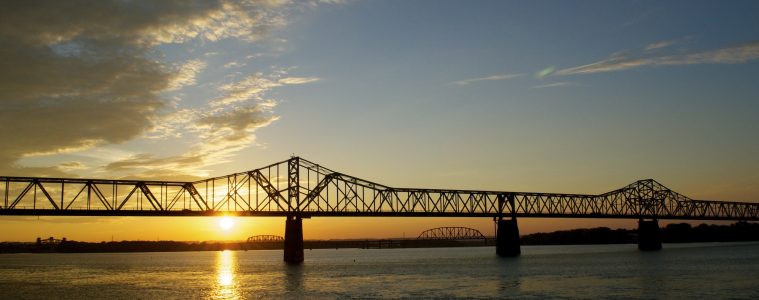 Sunset over the Ohio River