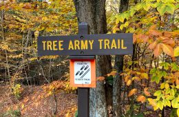 Tree Army Trail sign