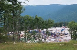 A gas wel lpad in the Loyalsock State Forest