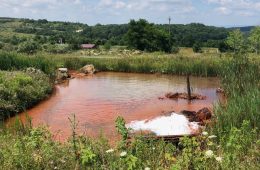 Mine drainage ponds