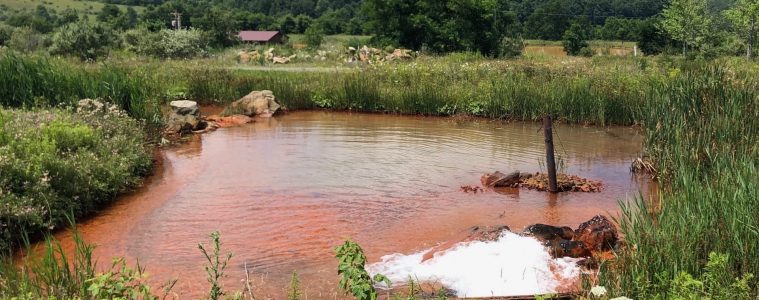 Mine drainage ponds