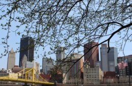 downtown Pittsburgh skyline from north shore