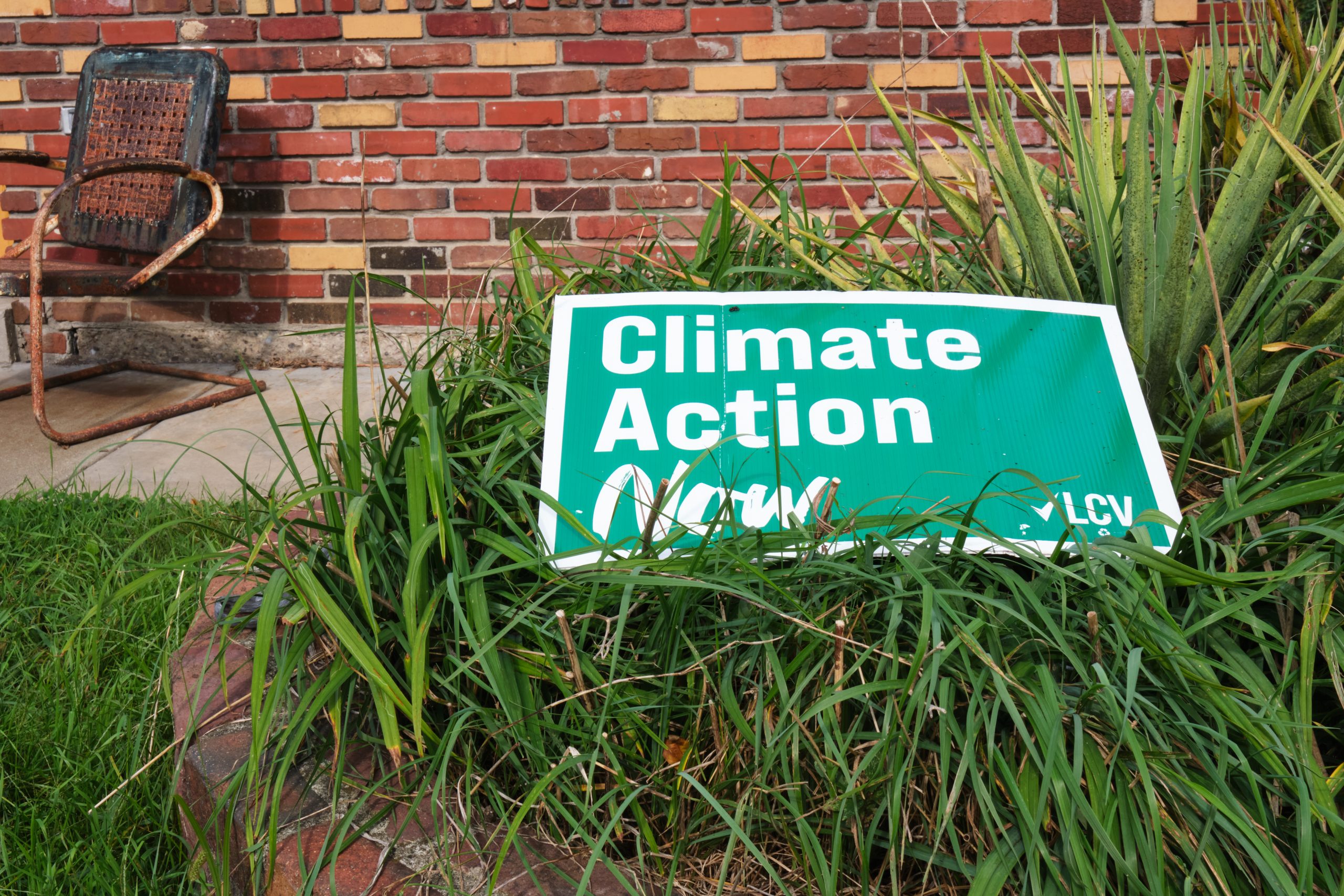 Climate Action Now sign