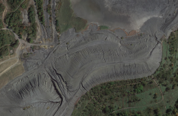 Coal ash near the closed Mitchell Power Plan