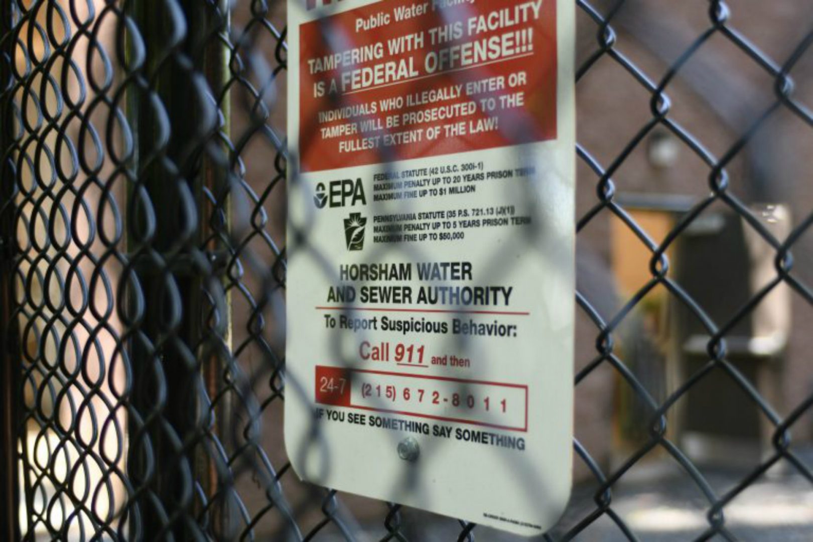Sign about PFAS system