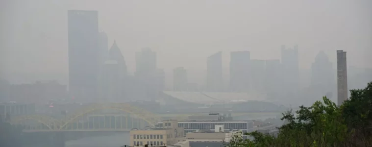 Haze in Downtown Pittsburgh