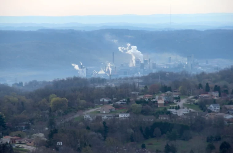 landscape shot of smoke over PA