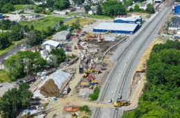 construction around train tracks