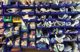 Shelves filled with supplies