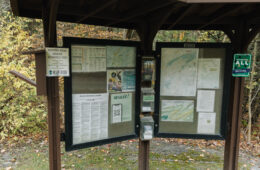 A bulletin board in Rothrock State Forest